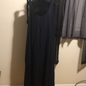 Nordstrom Navy Scoop Neck Sleeveless Maxi Dress - Dark Blue